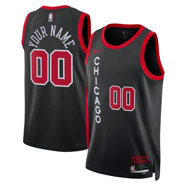 Chicago Bulls Nike Unisex 2023/24 Custom Swingman Jersey - Black - City Edition