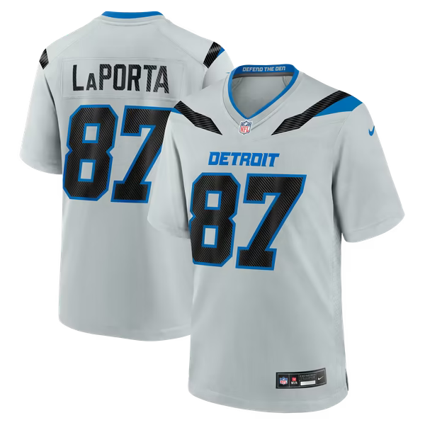 Sam LaPorta Detroit Lions Nike 2026 Rivalries Collection Game Jersey - Silver