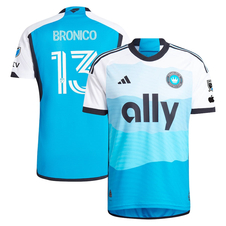 Brandt Bronico Charlotte FC adidas 2024 The Carolina Kit: Explore Authentic Player Jersey - Blue - Jersey Teams World