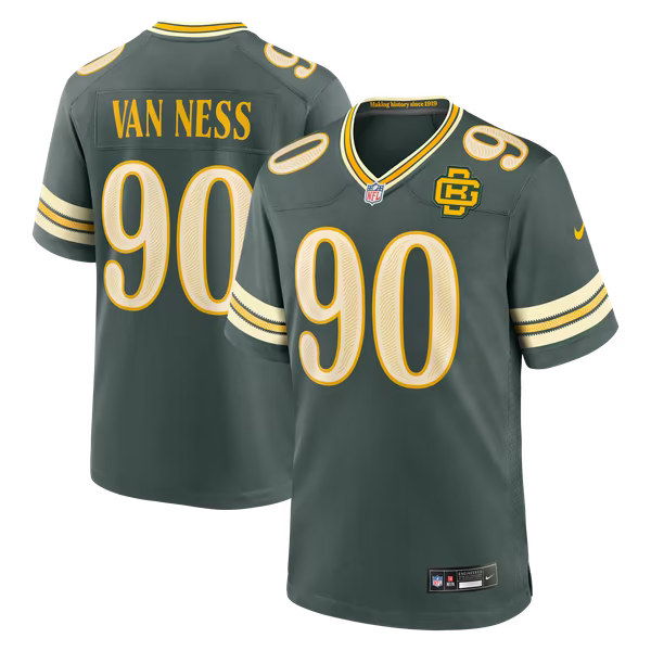 Lukas Van Ness Green Bay Packers Nike 2026 Rivalries Collection Game Jersey - Green