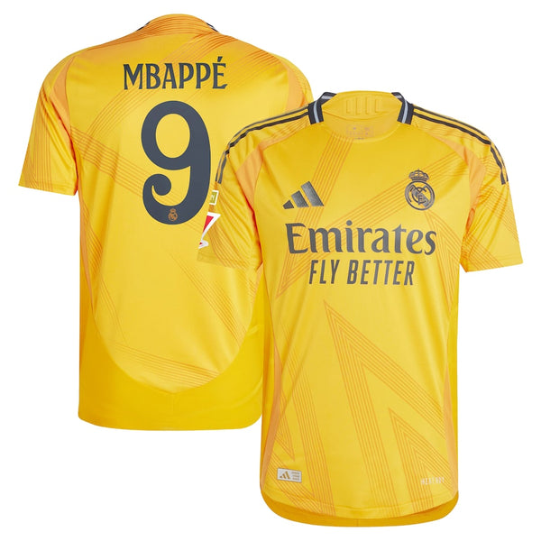 Kylian Mbappé Real Madrid adidas 2024/25 Away Jersey - Orange