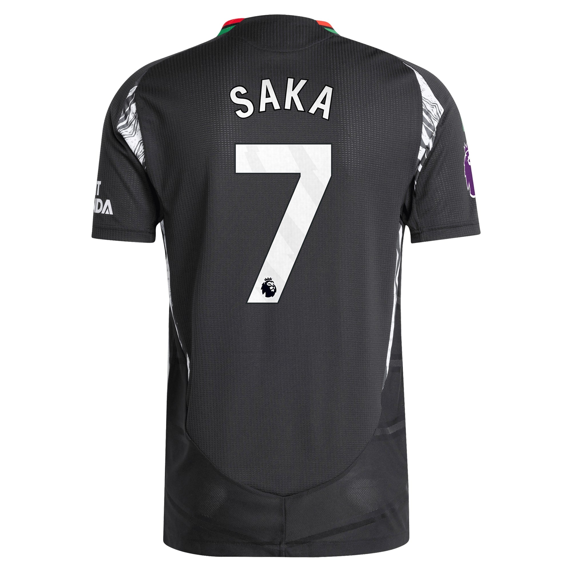Bukayo Saka Arsenal adidas 2024/25 Away Player Jersey - Black - Jersey Teams World