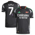 Bukayo Saka Arsenal adidas 2024/25 Away Player Jersey - Black - Jersey Teams World