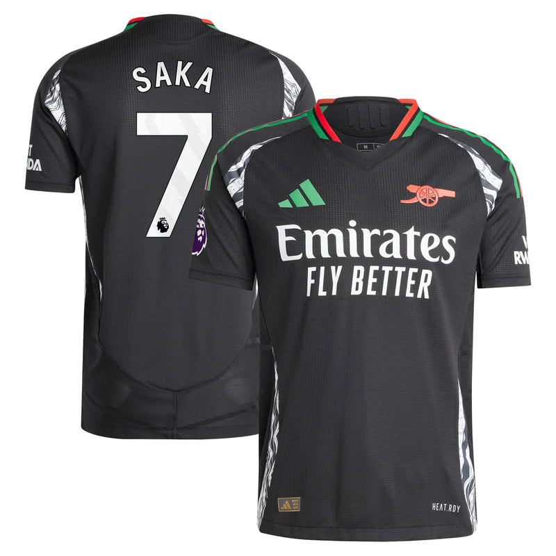 Bukayo Saka Arsenal adidas 2024/25 Away Player Jersey - Black