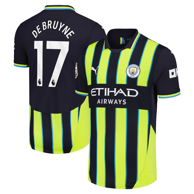 Kevin De Bruyne Manchester City Puma 2024/25 Away Player Jersey - Navy