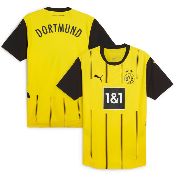 Borussia Dortmund Puma 2024/25 Home Custom Jersey - Yellow
