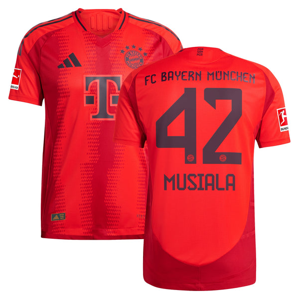 Jamal Musiala Bayern Munich adidas 2024/25 Home Player Jersey - Red