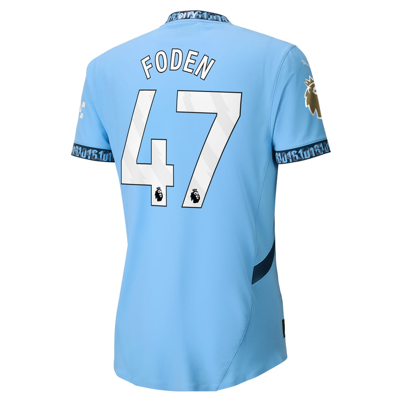 Phil Foden Manchester City Puma 2024/25 Home Player Jersey - Light Blue