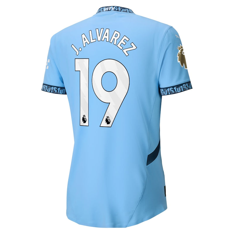 Julián Álvarez Manchester City Puma 2024/25 Home Player Jersey - Light Blue