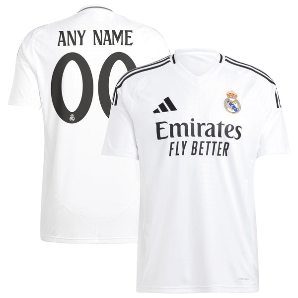 All Players Real Madrid adidas 2024/25 Home Custom Jersey - White