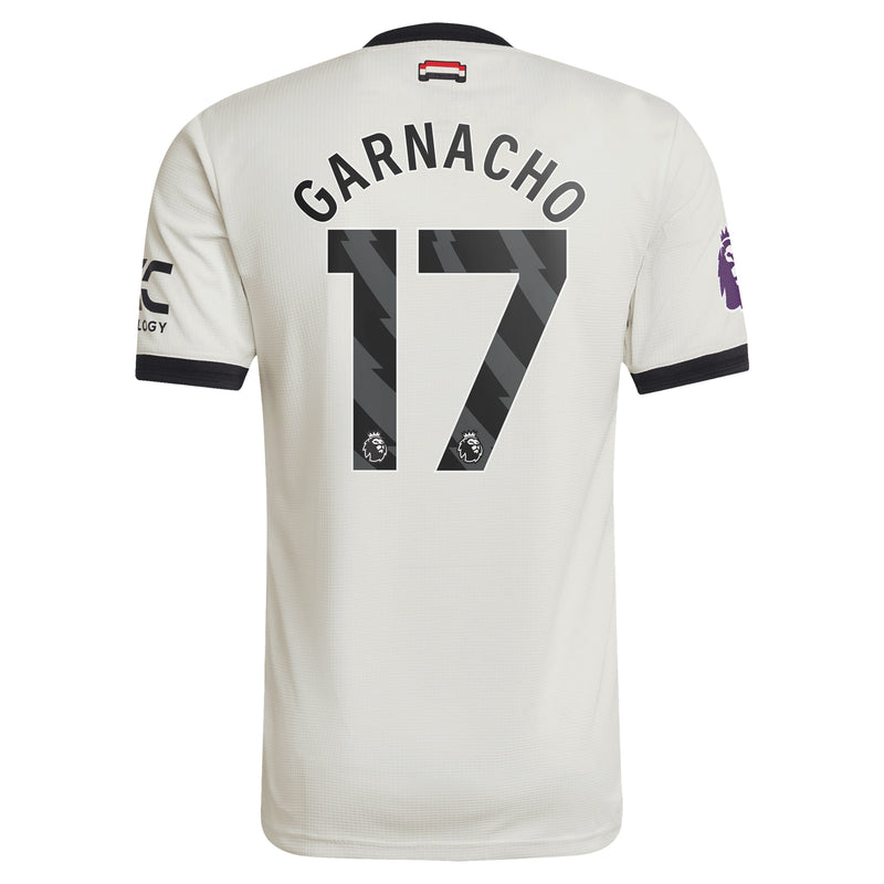 Alejandro Garnacho Manchester United adidas 2024/25 Third Jersey - Cream