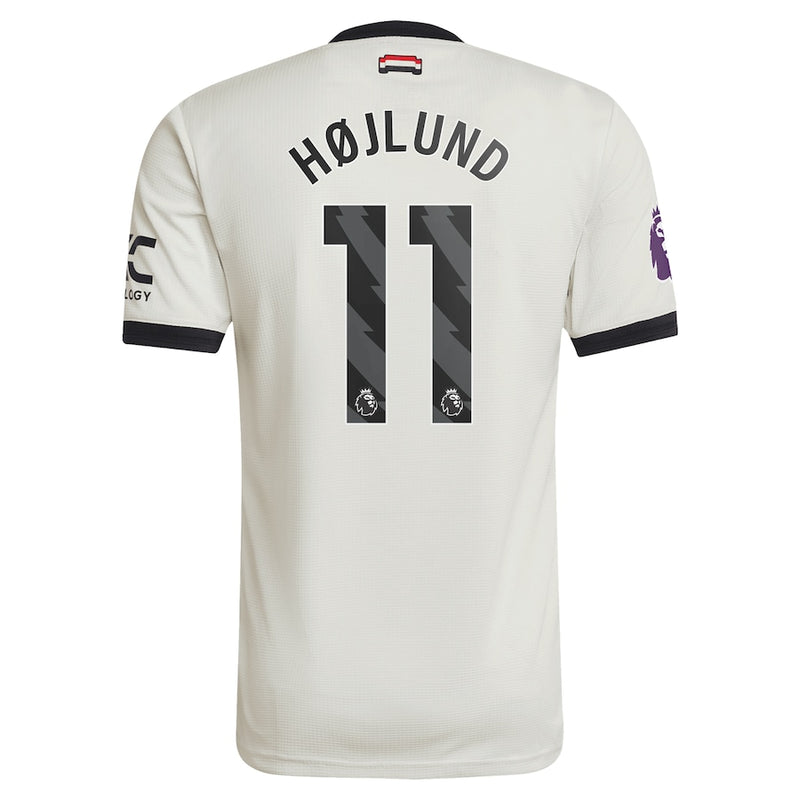 Rasmus Højlund Manchester United adidas 2024/25 Third Jersey - Cream