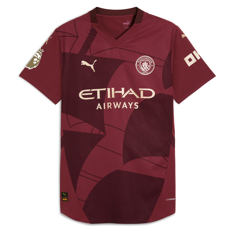 Kevin De Bruyne Manchester City Puma 2024/25 Third Player Jersey - Burgundy