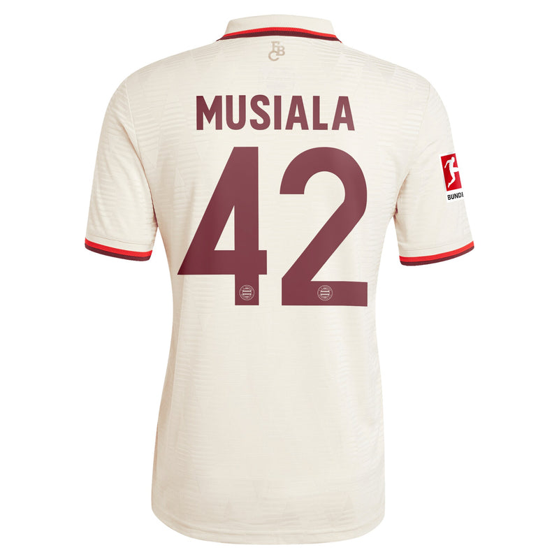 Jamal Musiala Bayern Munich adidas 2024/25 Third Player Jersey - Cream