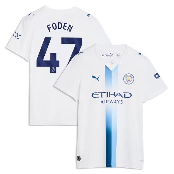 Phil Foden Manchester City Puma Women's 2026/27 Third Replica Jersey - White