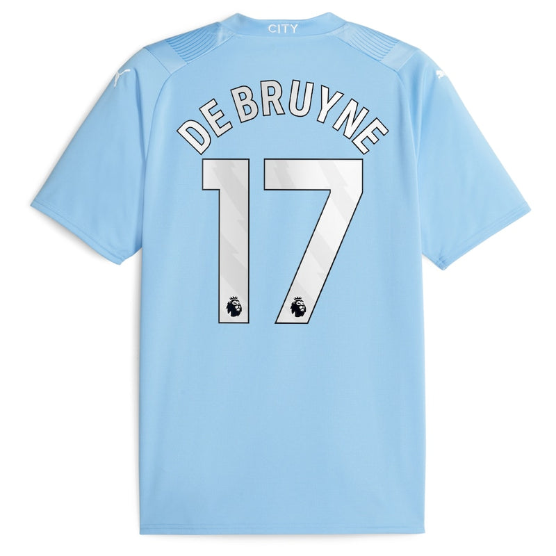 Kevin De Bruyne Manchester City Puma 2023/24 Home Player Jersey - Sky Blue