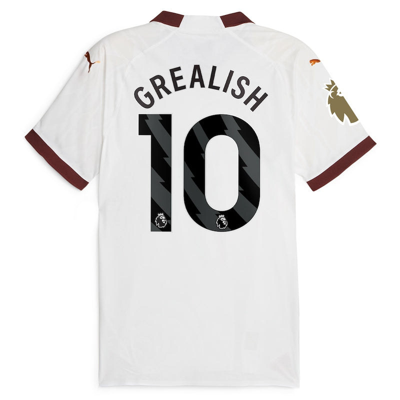 Jack Grealish Manchester City Puma 2023/24 Away Jersey - White