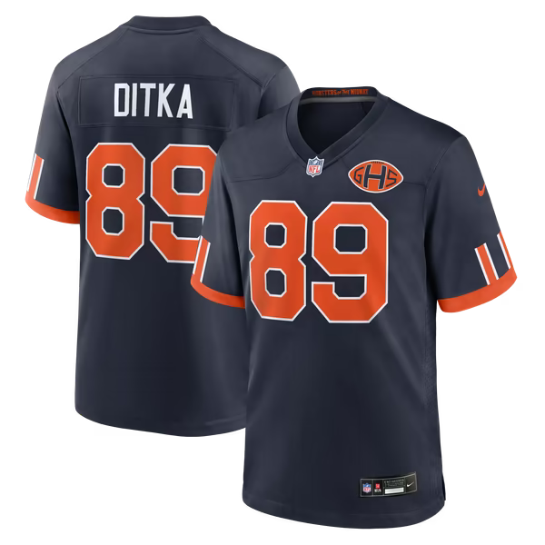 Mike Ditka Chicago Bears Nike 2026 Rivalries Collection Game Jersey - Navy