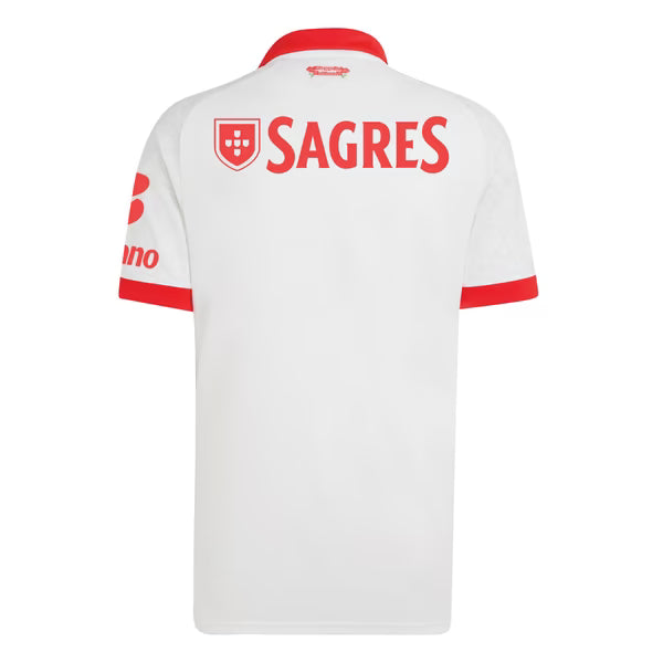 Benfica adidas 2026/27 Away Replica Jersey - White