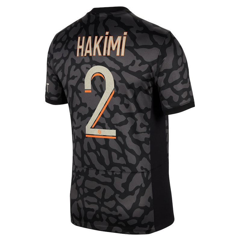 Achraf Hakimi Paris Saint-Germain Jordan Brand 2023/24 Third Stadium Player Jersey - Anthracite