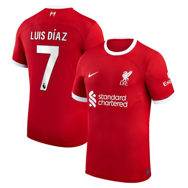 Luis Diaz Liverpool Nike 2023/24 Home Player Jersey - Red
