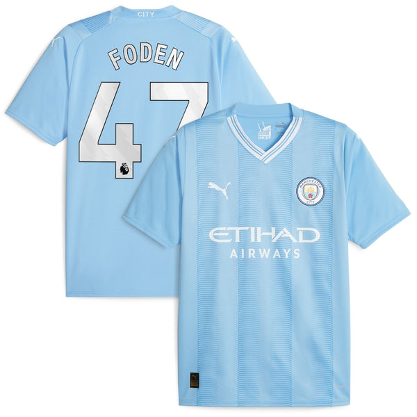 Phil Foden Manchester City Puma 2023/24 Home Player Jersey - Sky Blue