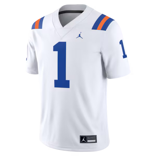#1 Florida Gators Jordan Brand Alternate Game Football Jersey - White