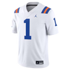 #1 Florida Gators Jordan Brand Alternate Game Football Jersey - White