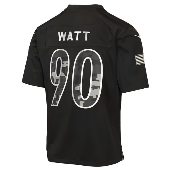 T.J. Watt Pittsburgh Steelers Nike Youth 2026 Salute to Service Game Jersey - Black