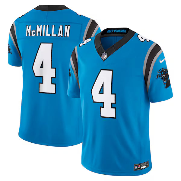 Tetairoa McMillan Carolina Panthers Nike Alternate Vapor F.U.S.E. Stitched Limited Jersey - Blue