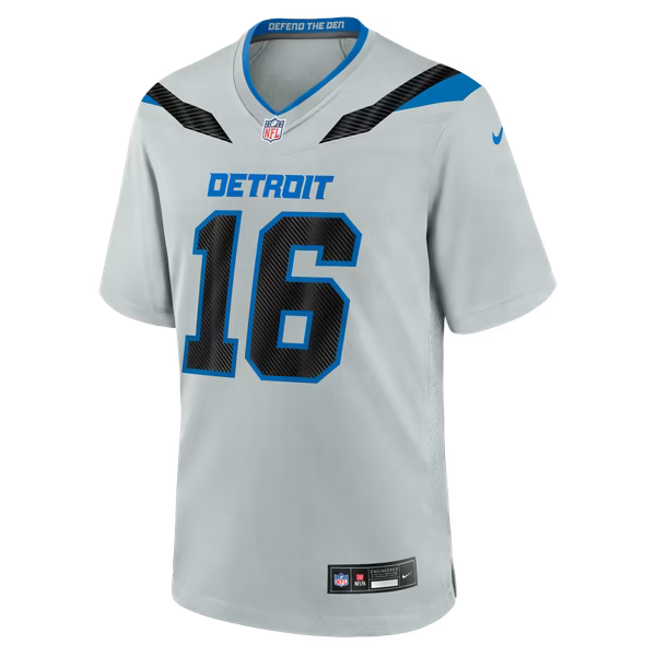 Jared Goff Detroit Lions Nike 2026 Rivalries Collection Game Jersey - Silver