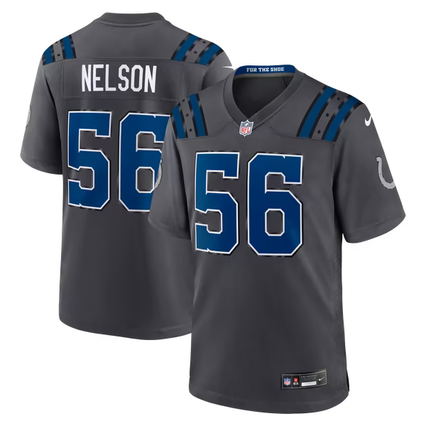 Quenton Nelson Indianapolis Colts Nike 2026 Rivalries Collection Game Jersey - Anthracite