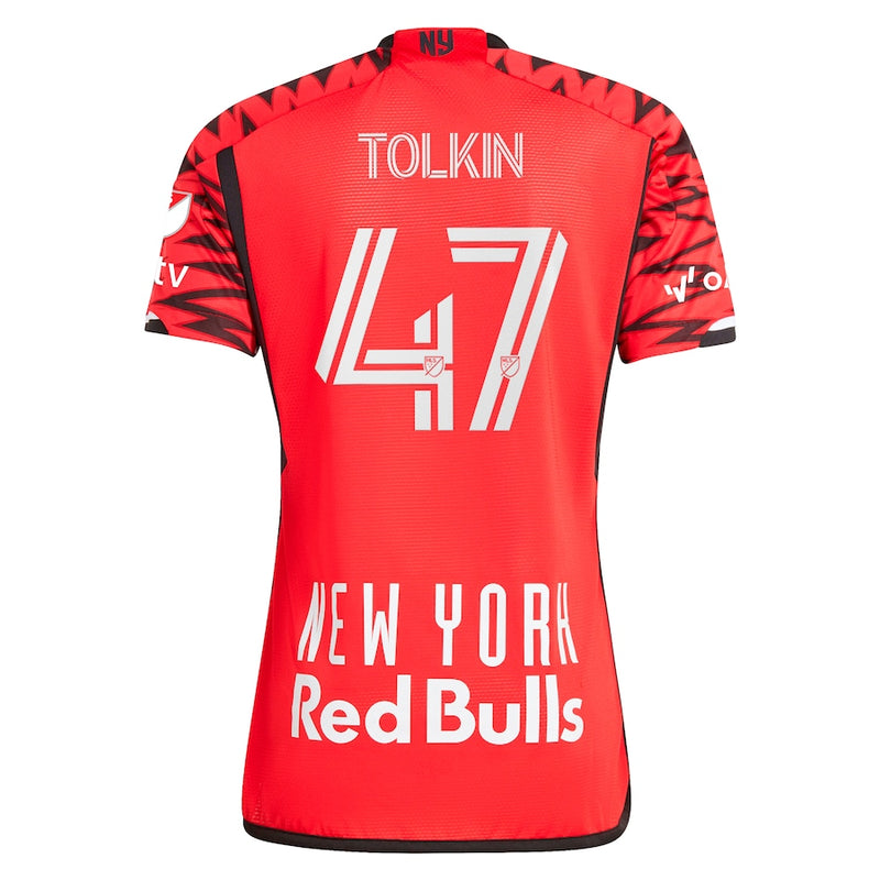 John Tolkin New York Red Bulls adidas 2024 Legacy Authentic Player Jersey – Red