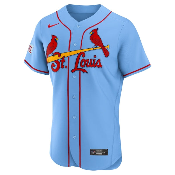 St. Louis Cardinals Nike Alternate Sponsor Patch Authentic Jersey - Light Blue