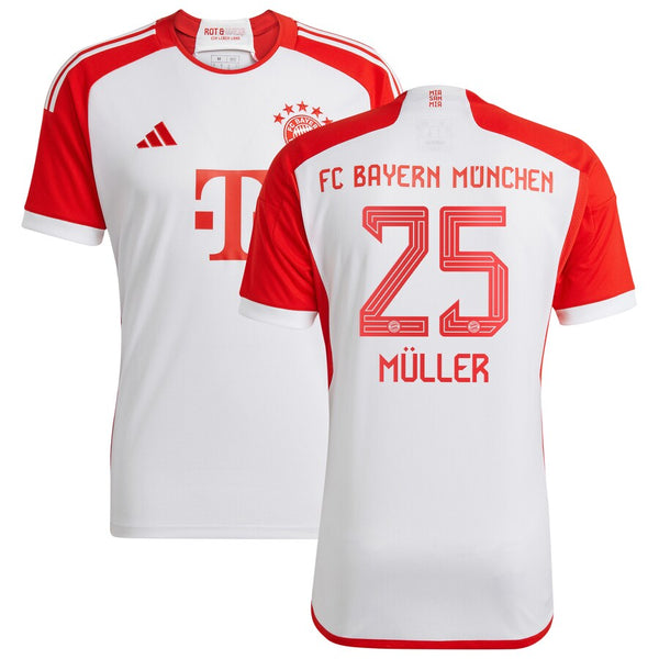 Thomas Müller Bayern Munich adidas 2023/24 Home Jersey - White