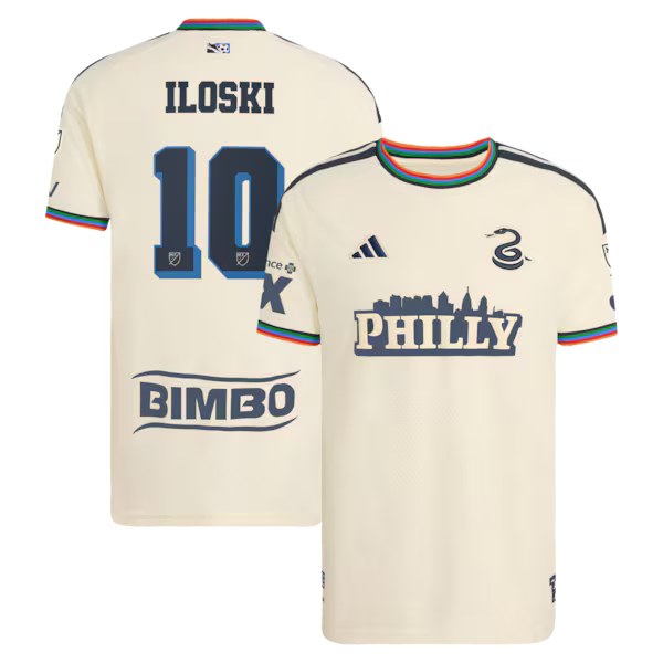 Milan Iloski Philadelphia Union adidas 2026 Archive On-Field Authentic Jersey - Tan