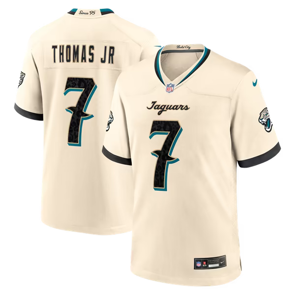 Brian Thomas Jr. Jacksonville Jaguars Nike 2026 Rivalries Collection Game Jersey - Natural