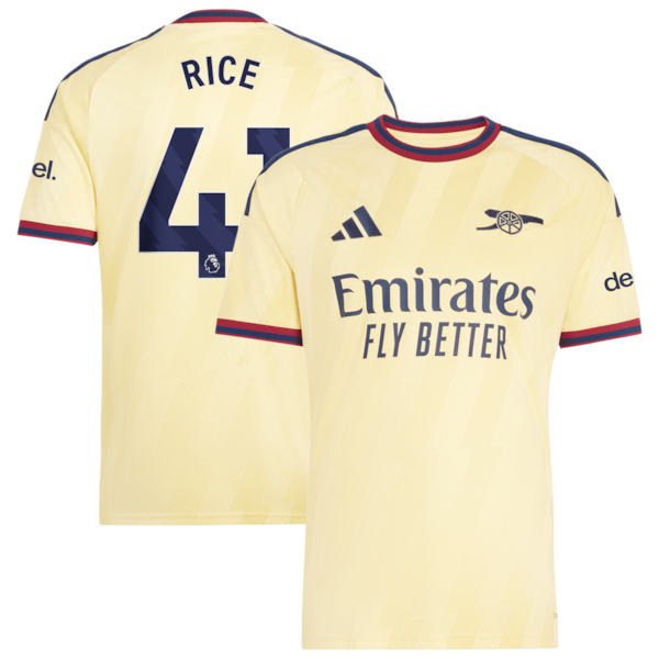 Declan Rice Arsenal adidas 2026/27 Third Replica Jersey - Yellow