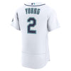Cole Young Seattle Mariners Nike Home 50th Season Authentic Jersey - White