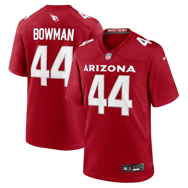 Shawn Bowman Arizona Cardinals Nike Team Game Jersey - Cardinal