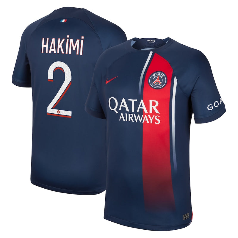 Achraf Hakimi Paris Saint-Germain Nike 2023/24 Home Player Jersey - Navy