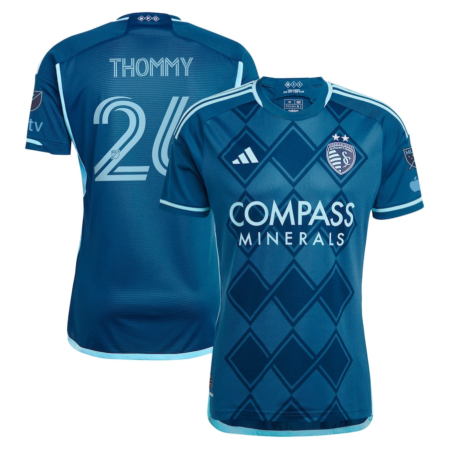 Erik Thommy Sporting Kansas City adidas 2024 Diamonds Our Forever Authentic Player Jersey – Navy - Jersey Teams World