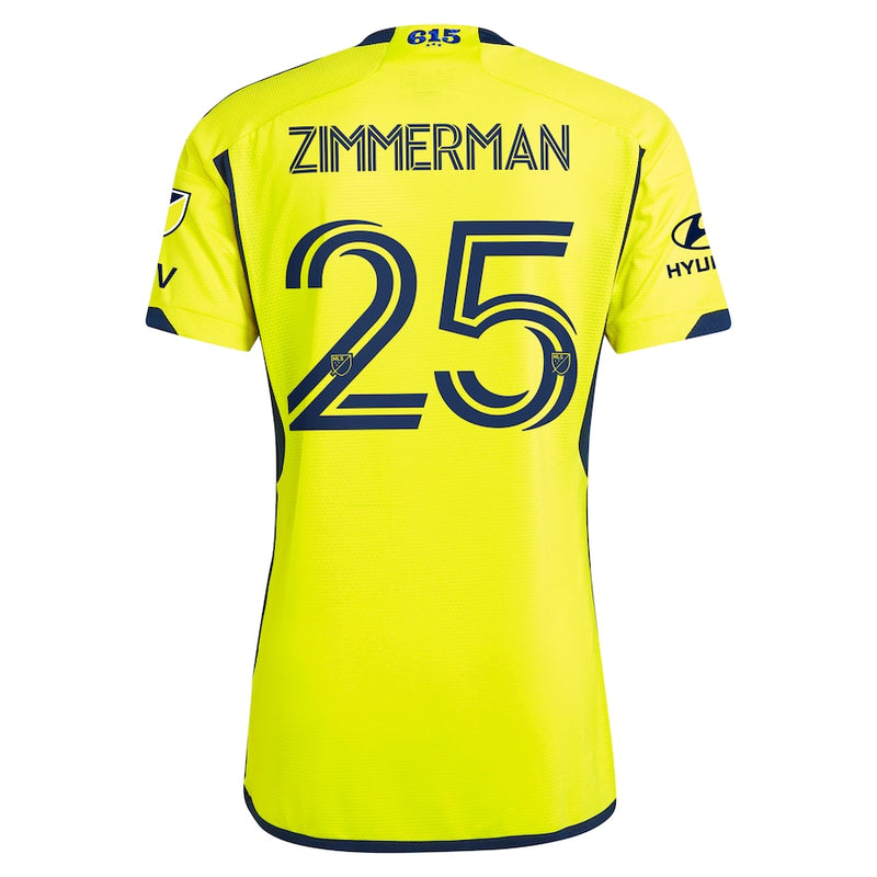 Walker Zimmerman Nashville SC adidas 2024 The 615 Kit Authentic Player Jersey - Yellow