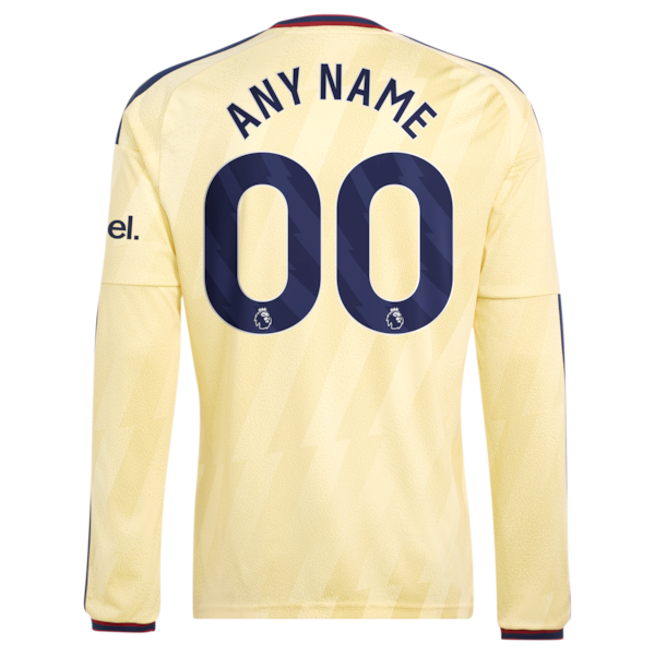 Arsenal adidas 2026/27 Third Replica Custom Long Sleeve Jersey - Yellow