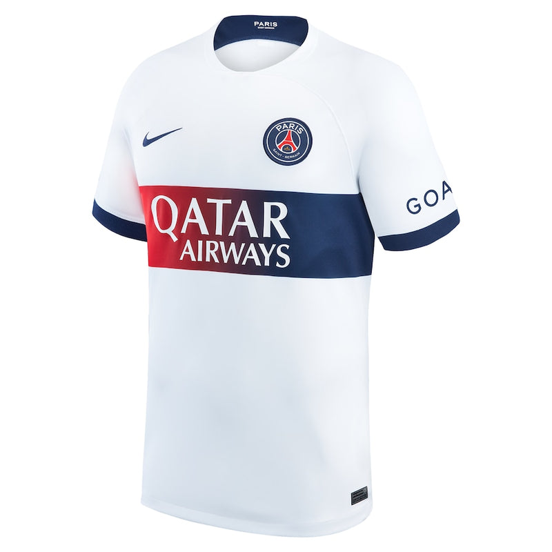 Kylian Mbappe Paris Saint-Germain Nike 2023/24 Away Stadium Player Jersey - White