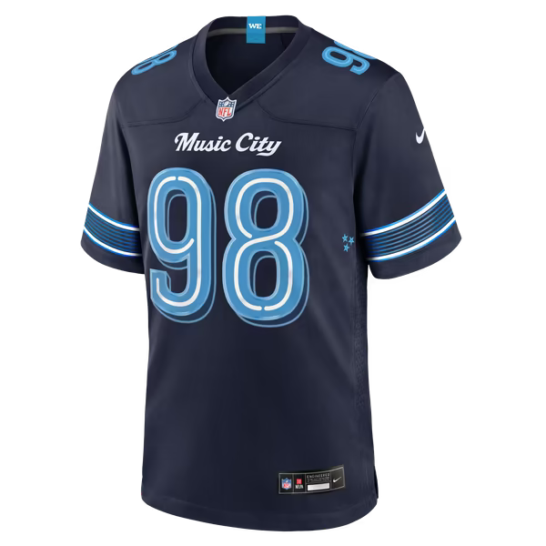 Jeffery Simmons Tennessee Titans Nike 2026 Rivalries Collection Game Jersey - Navy