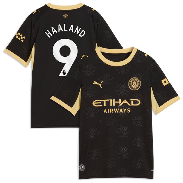 Erling Haaland Manchester City Puma Youth 2026/27 Away Replica Jersey - Black