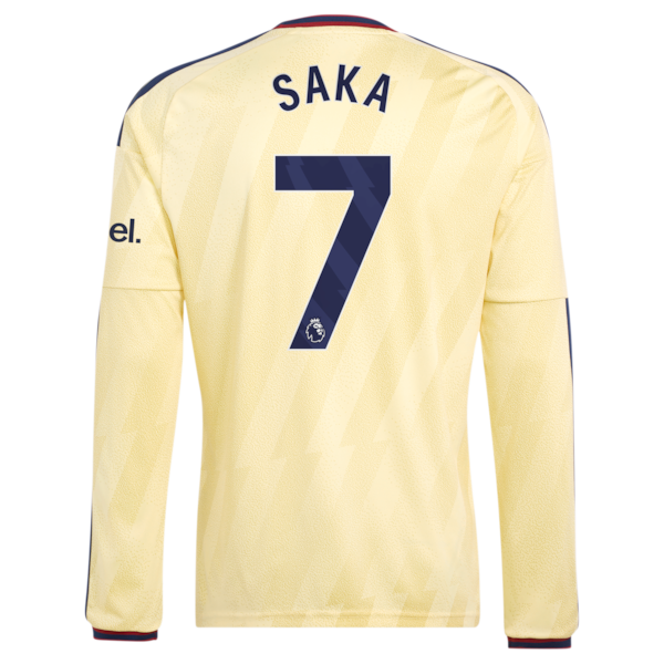 Bukayo Saka Arsenal adidas 2026/27 Third Replica Long Sleeve Jersey - Yellow