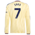 Bukayo Saka Arsenal adidas 2026/27 Third Replica Long Sleeve Jersey - Yellow