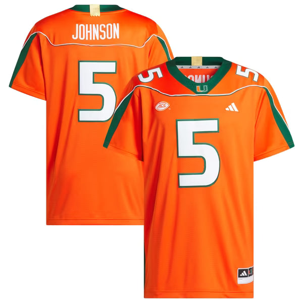 Andre Johnson Miami Hurricanes adidas Home It's Back Premier Jersey - Orange